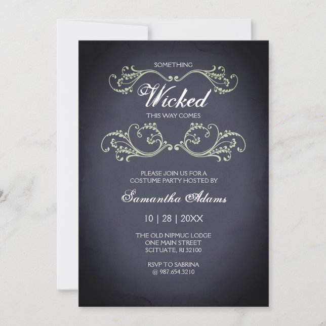 Invitations d'Halloween Adulte Costume Party (Devant)