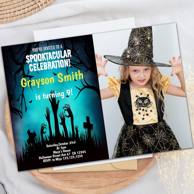 Invitations d'Halloween avec photo (Halloween Halloween Invitations with photo)