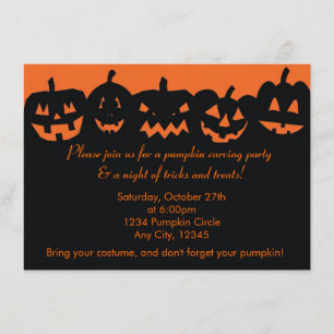 Invitations d'Halloween de la fête de la sculpture