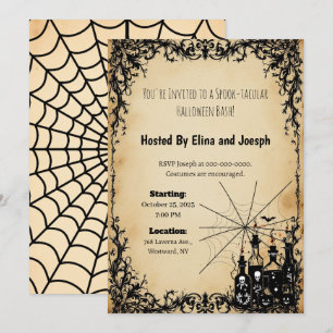 Invitations d'Halloween de Silhouette Parchment
