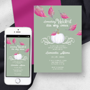 Invitations d'Halloween Sweet 16 Anniversaire fête