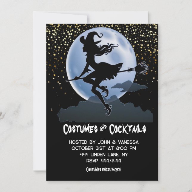 Invitations d'Halloween Witch Adult Party (Devant)