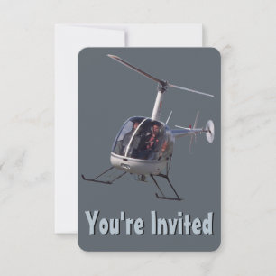 Invitations d'hélicoptères Carte RSVP Hélicoptère