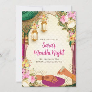 Invitations Dholki et invitations Mehndi numérique