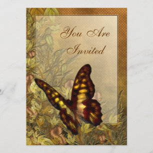 Invitations d'illustrations de papillons de style