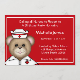 Invitations d'infirmières pour enfants/adultes