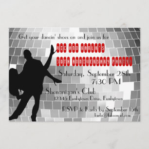 Invitations Disco Couple Party personnalisées