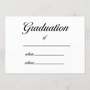 Invitations d'obtention du diplôme