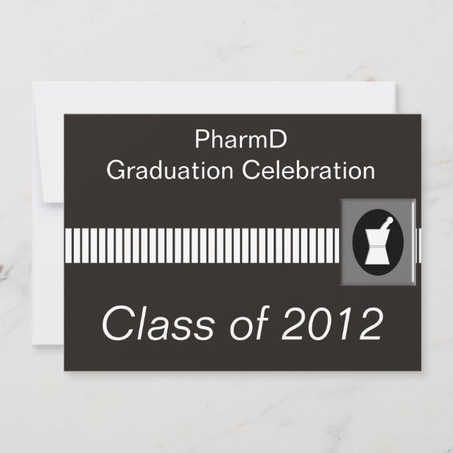 Invitations d'obtention du diplôme de pharmacien (Devant)