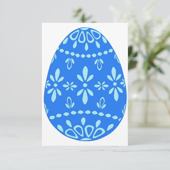 Invitations d'oeufs de Pâques de dentelle bleue (Créateur téléchargé)