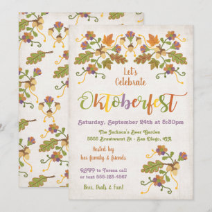 Invitations d'Oktoberfest de broderie d'art