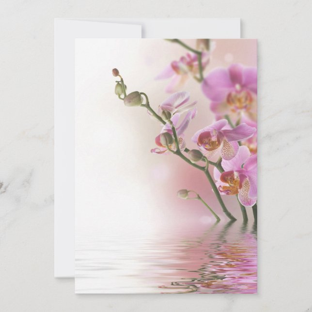Invitations d'orchidées de réflexion sur l'eau (Devant)