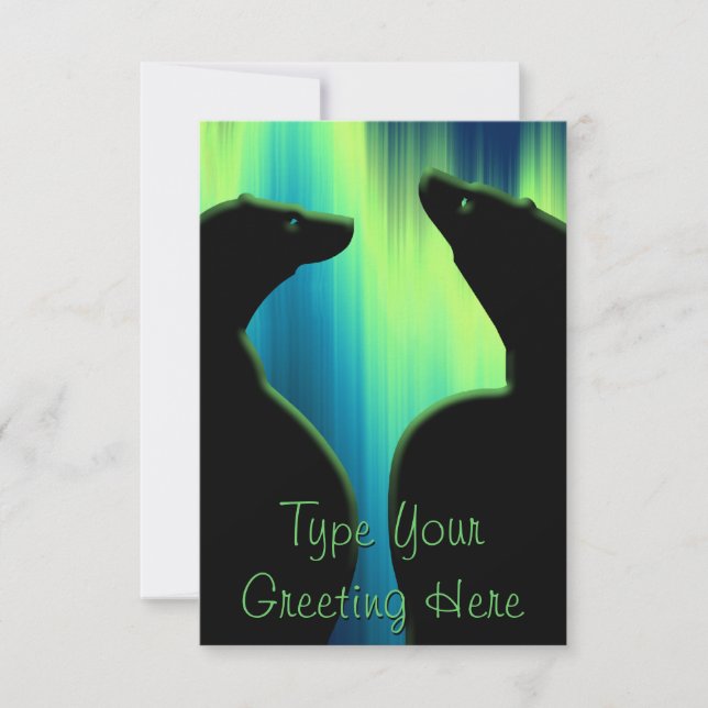 Invitations d'ours Personnalisé Aurora Carte d'our (Devant)