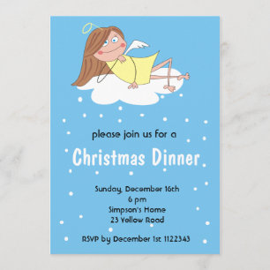Invitations drôles de Noël d'ange