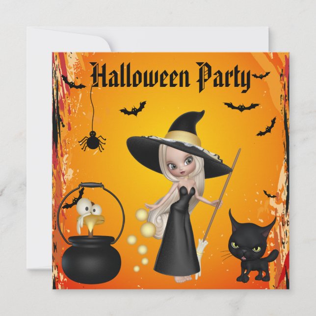 Invitations drôles de partie de Halloween de Brew (Devant)