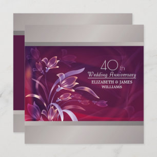 Invitations du 40e anniversaire du Mariage
