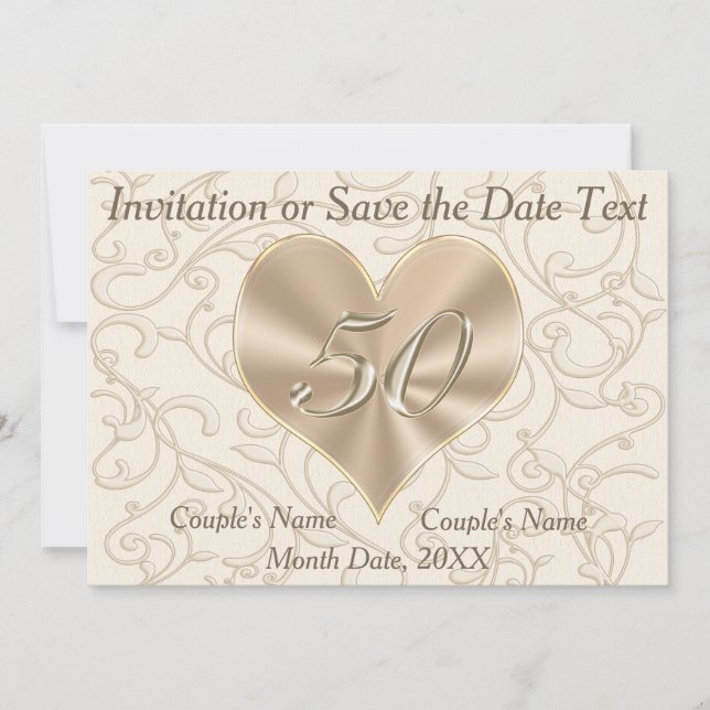 Invitations du 50e anniversaire, 5 Modèles de boît (Devant)