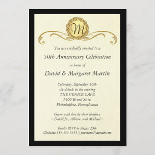 Invitations du 50e anniversaire des fêtes Vintages