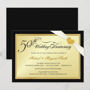 Invitations du 50e anniversaire du Mariage d'or