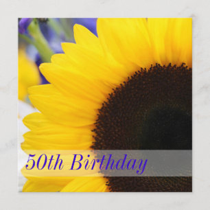 Invitations du 50e anniversaire du tournesol