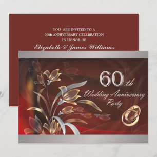 Invitations du 60e anniversaire du Mariage