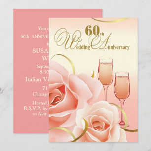 Invitations du 60e anniversaire du Mariage