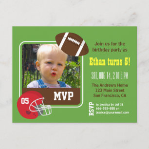 Invitations du Anniversaire de enfant de football 