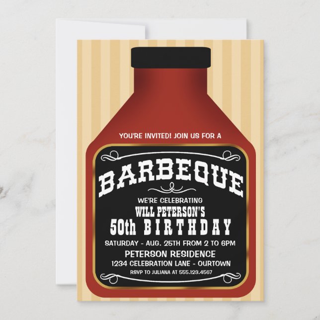 Invitations du Barbeque Sauce Party (Devant)