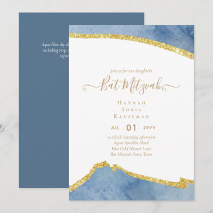 Invitations du BAT MITZVAH de Parties scintillant 