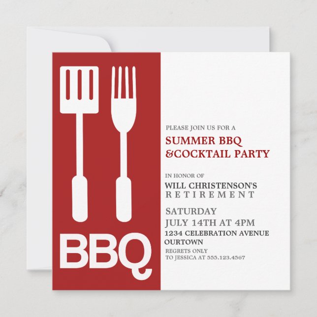 Invitations du BBQ Summer Party (Devant)
