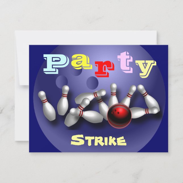 Invitations du Bowling Party (Devant)