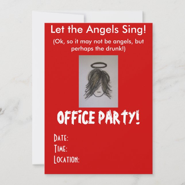 Invitations du bureau de Noël (Devant)