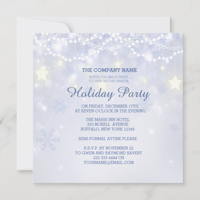 Invitations du bureau des fêtes d'hiver (Devant)