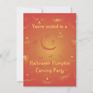 Invitations du Citrouille de sculpture d'Halloween