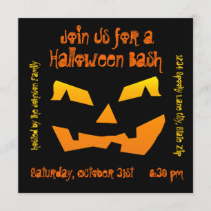 Invitations du Citrouille Jack-o'-lantern de la fê
