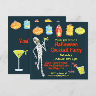 Invitations du Cocktail Halloween de maman