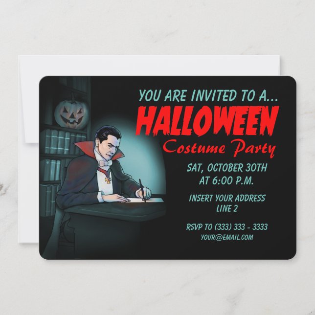 Invitations du comte Dracula pour le parti Hallowe (Devant)