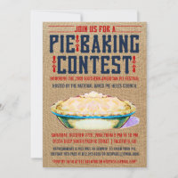 Invitations du concours de cuisson à tarte