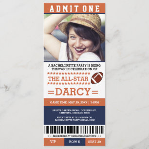 Invitations du Football Bachelorette Party