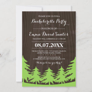 Invitations du Forest Bachelorette Party