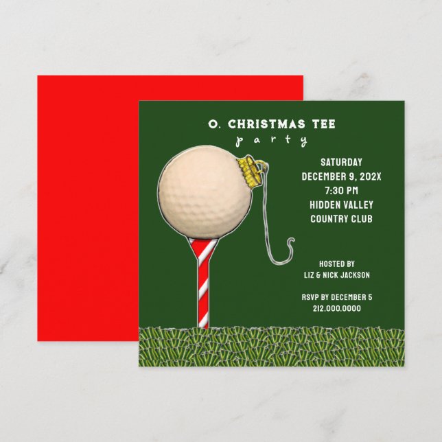 Invitations du Golf Party (Devant / Derrière)