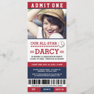 Invitations du groupe de baseball Graduation Party