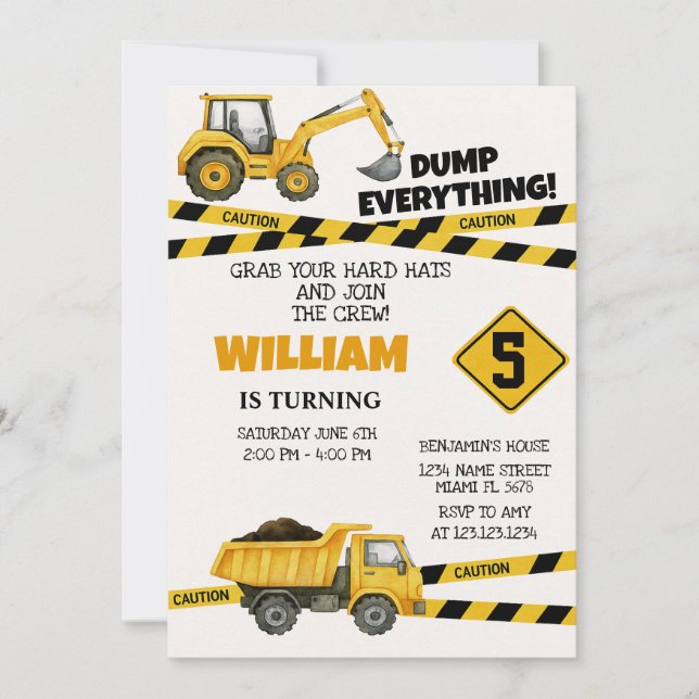 Invitations du groupe de construction (Devant)