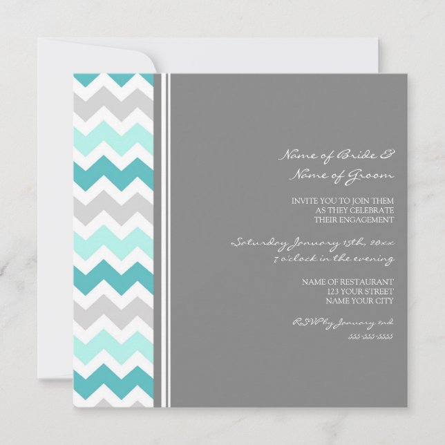 Invitations du groupe d'engagement Turquoise Grey  (Devant)