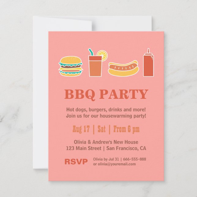 Invitations du Jardin BBQ House Cours (Devant)