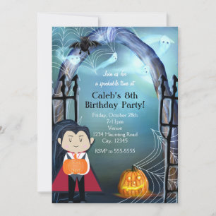 Invitations du Little Vampire Dracula Halloween Pa