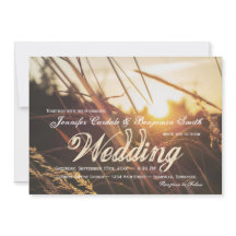 Invitations du Mariage de automne Sunset du champ