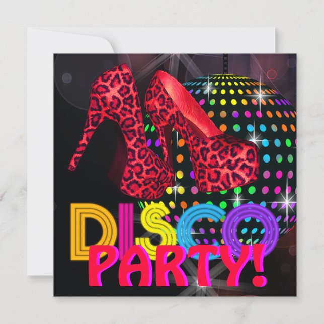 Invitations du Mirror Ball Disco Dance Party (Devant)