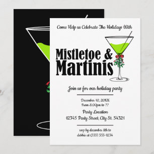 Invitations du Mistletoe et du Parti Martinis