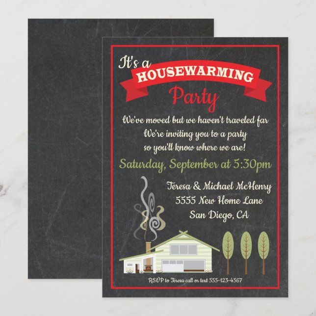 Invitations du nouveau foyer (Devant / Derrière)